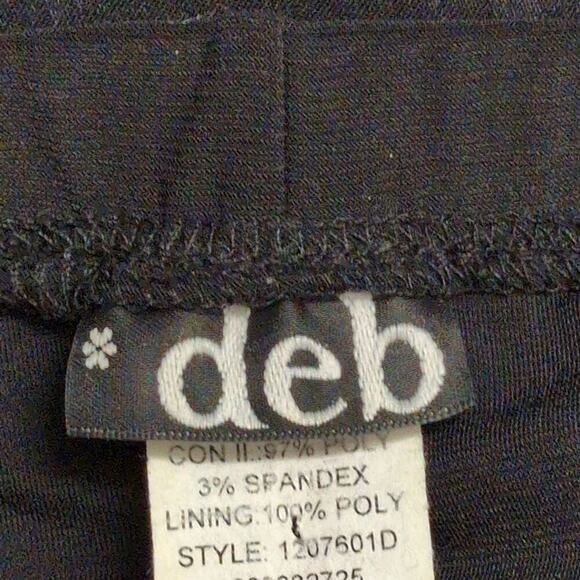 Deb Pink Black Strapless Formal Prom Dress Empire Waist Lace Bodice Y2K Size S - Picture 6 of 9